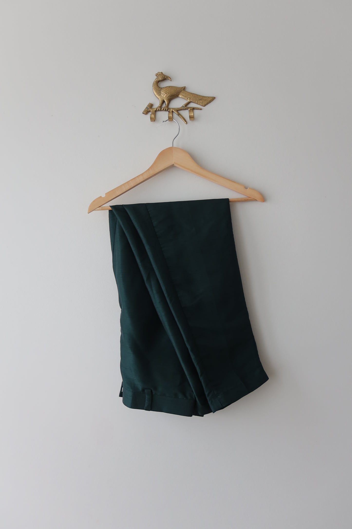 Emerald Green Art-Silk 3-Piece Sherwani-Style Jacket Suit