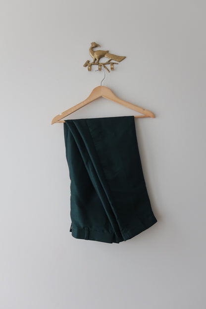 Emerald Green Art-Silk 3-Piece Sherwani-Style Jacket Suit