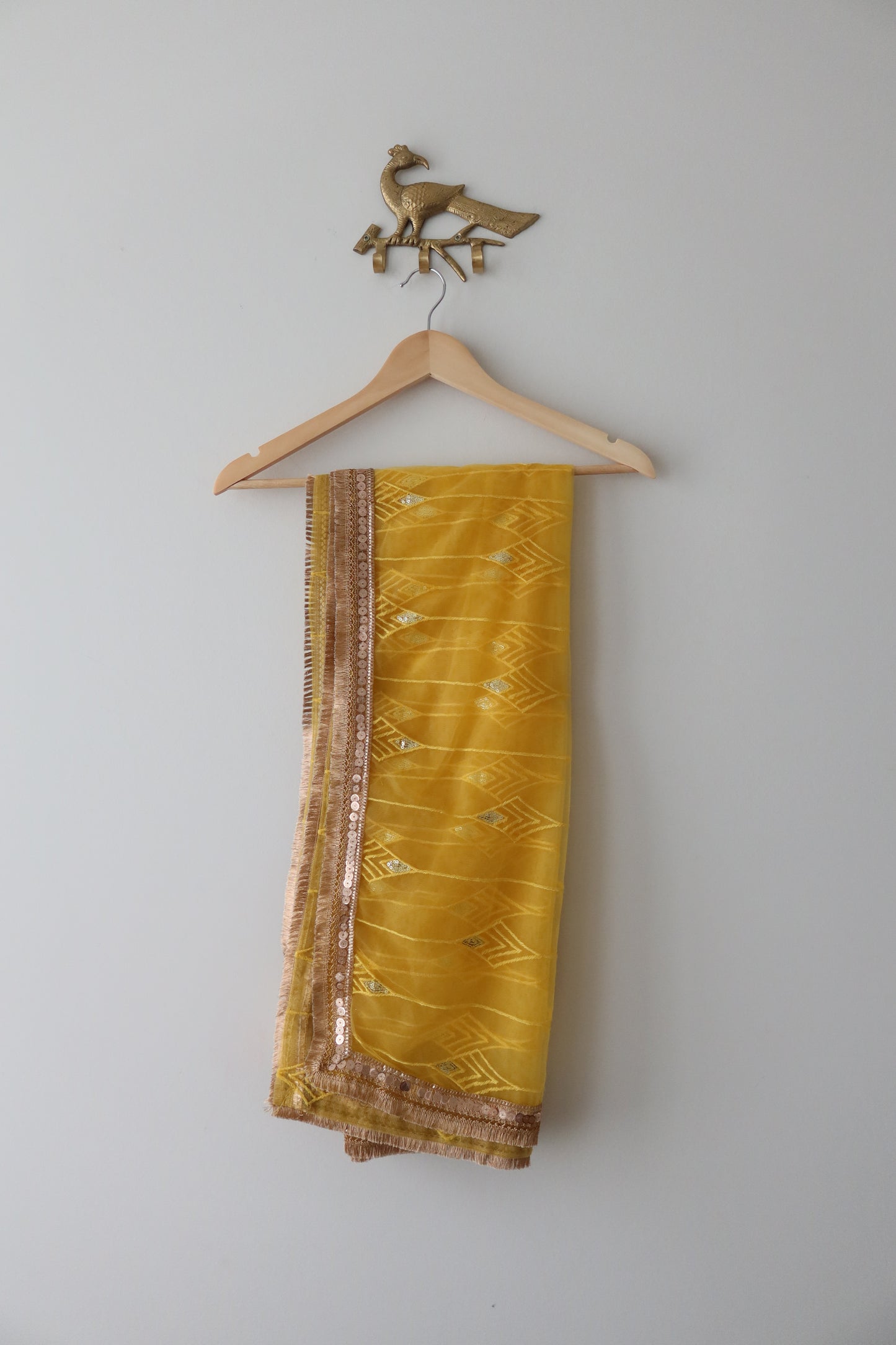 Sunshine Yellow Mirror-Work Net Lehenga Set