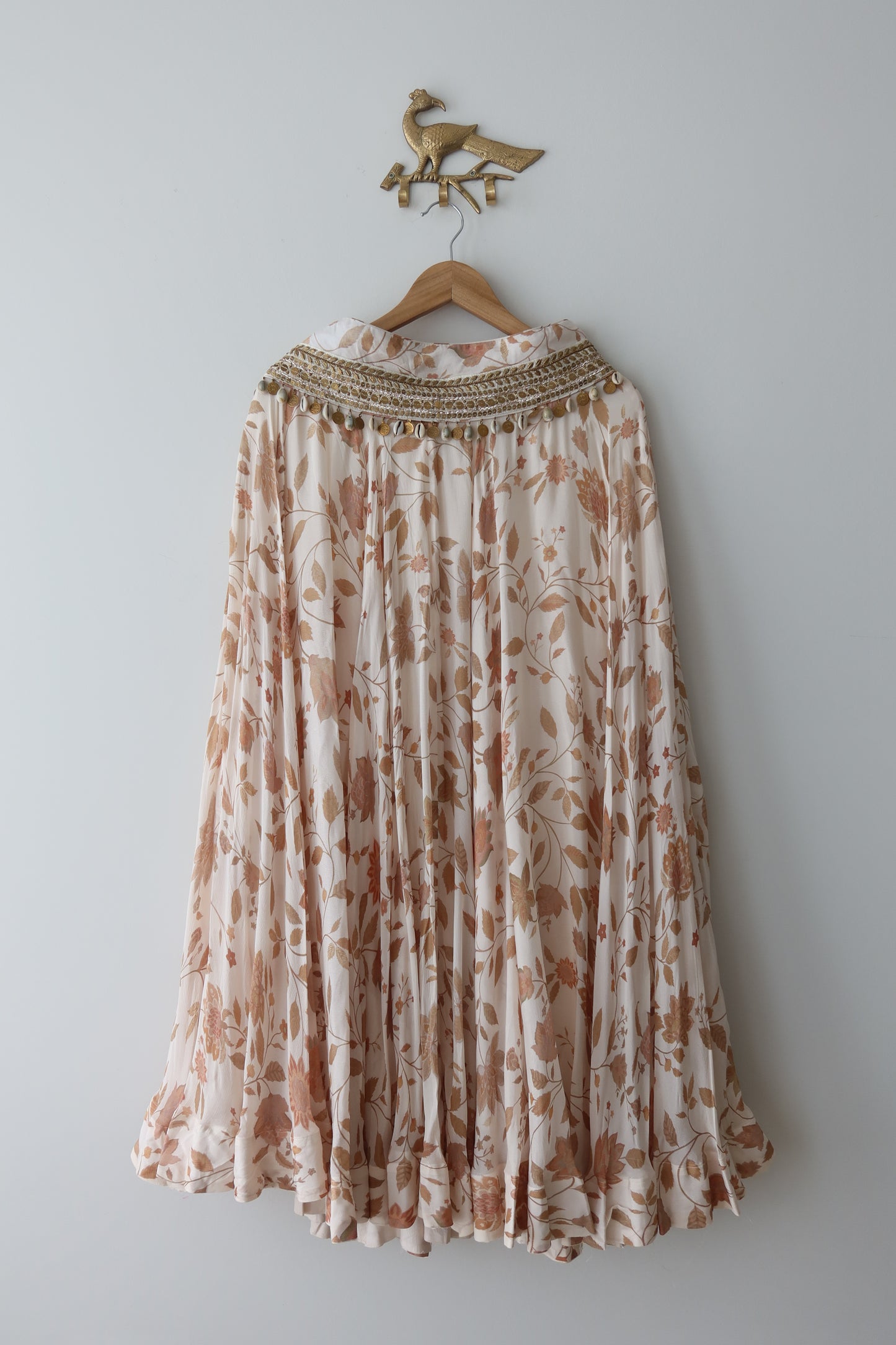 Ivory Chiffon Embroidered Lehenga Set