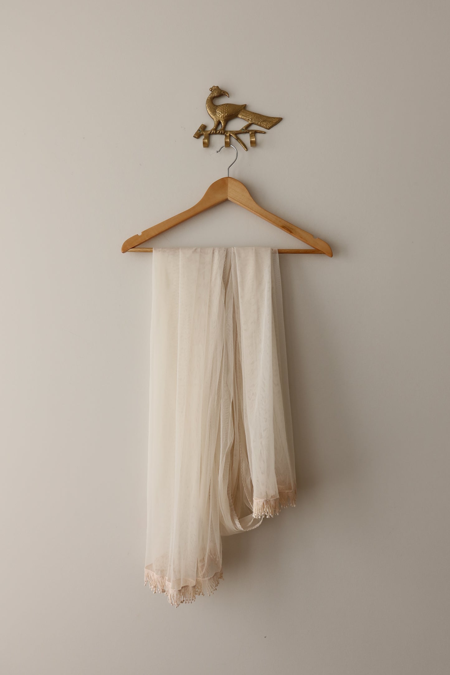 Ivory Chiffon Embroidered Lehenga Set