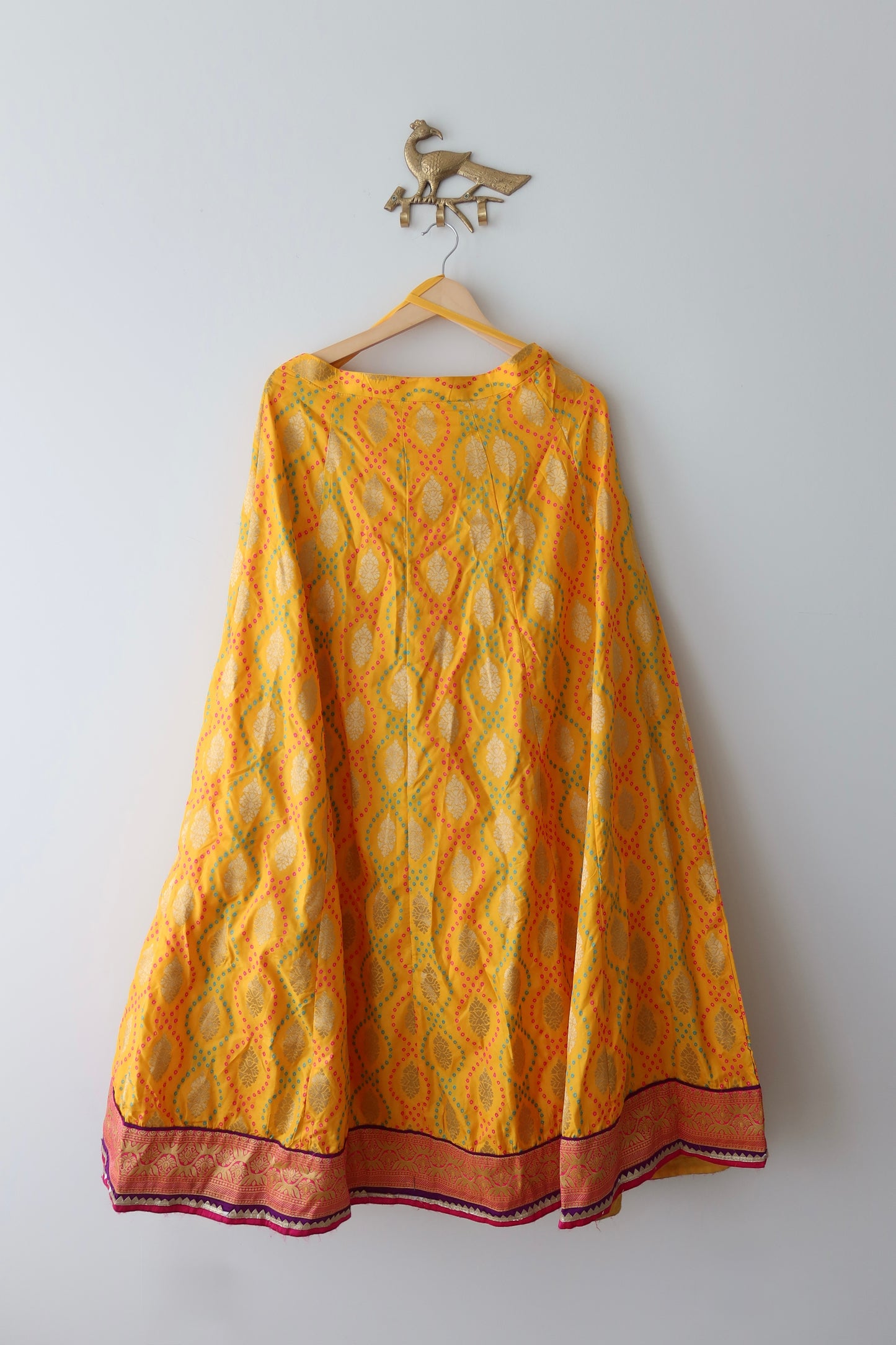 Yellow and Purple Lehenga Set