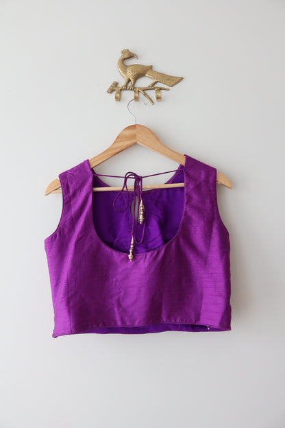 Yellow and Purple Lehenga Set