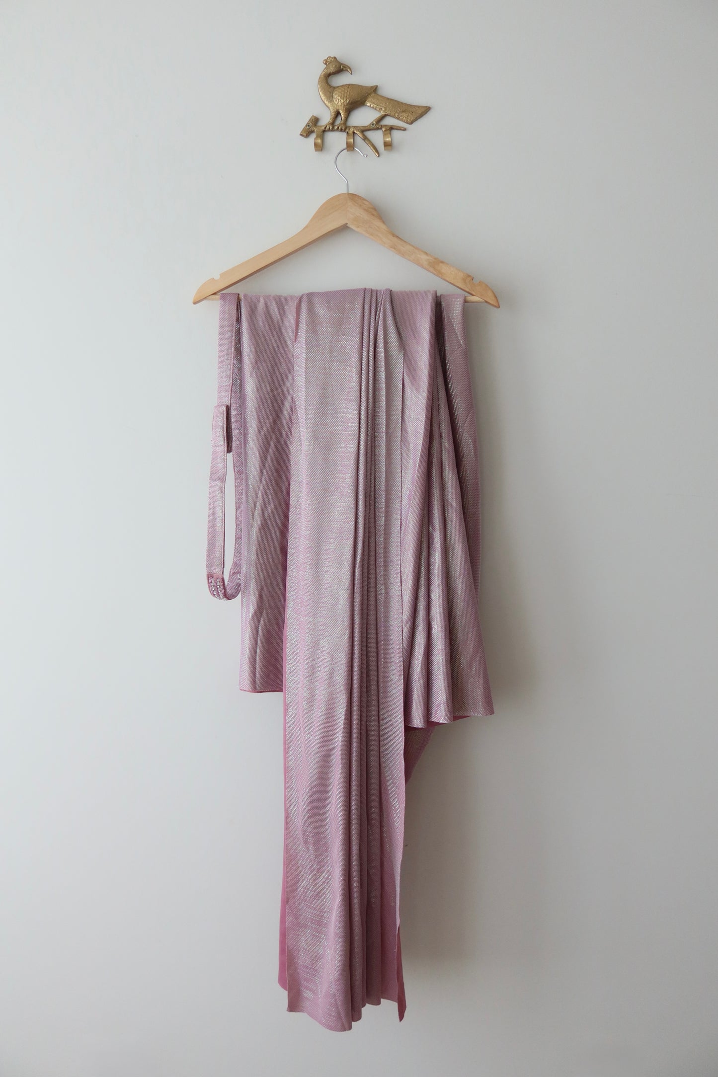 Iridescent Pink Lavender Sari Suit