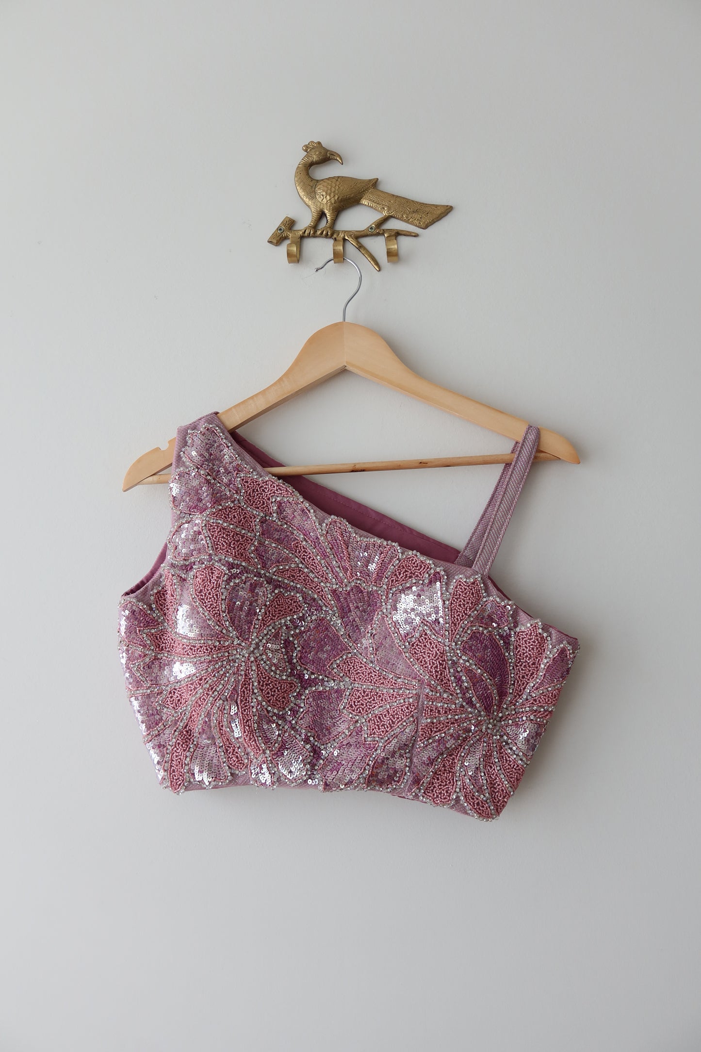 Iridescent Pink Lavender Sari Suit