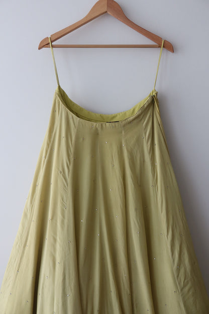 Lime Green Nazraana Lehenga Set