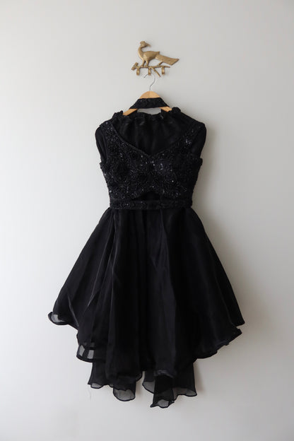 Black Embroidered 3-Piece Lehenga Set