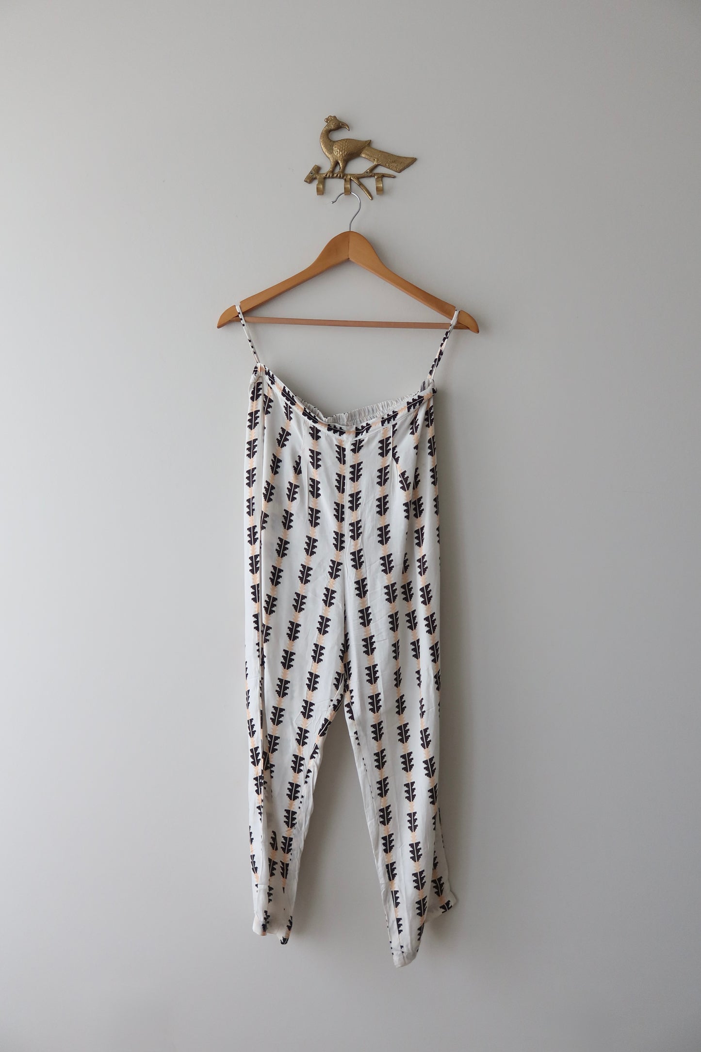 White & Pink Geometric 2-Piece Co-ord Set