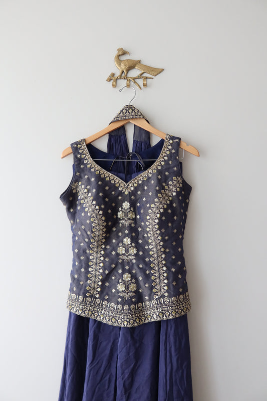 Gorgeous Purple 3-Piece Sharara Set