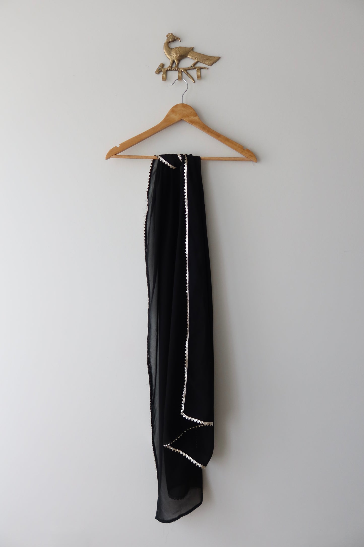 Embellished Black 3-Piece Gown Set