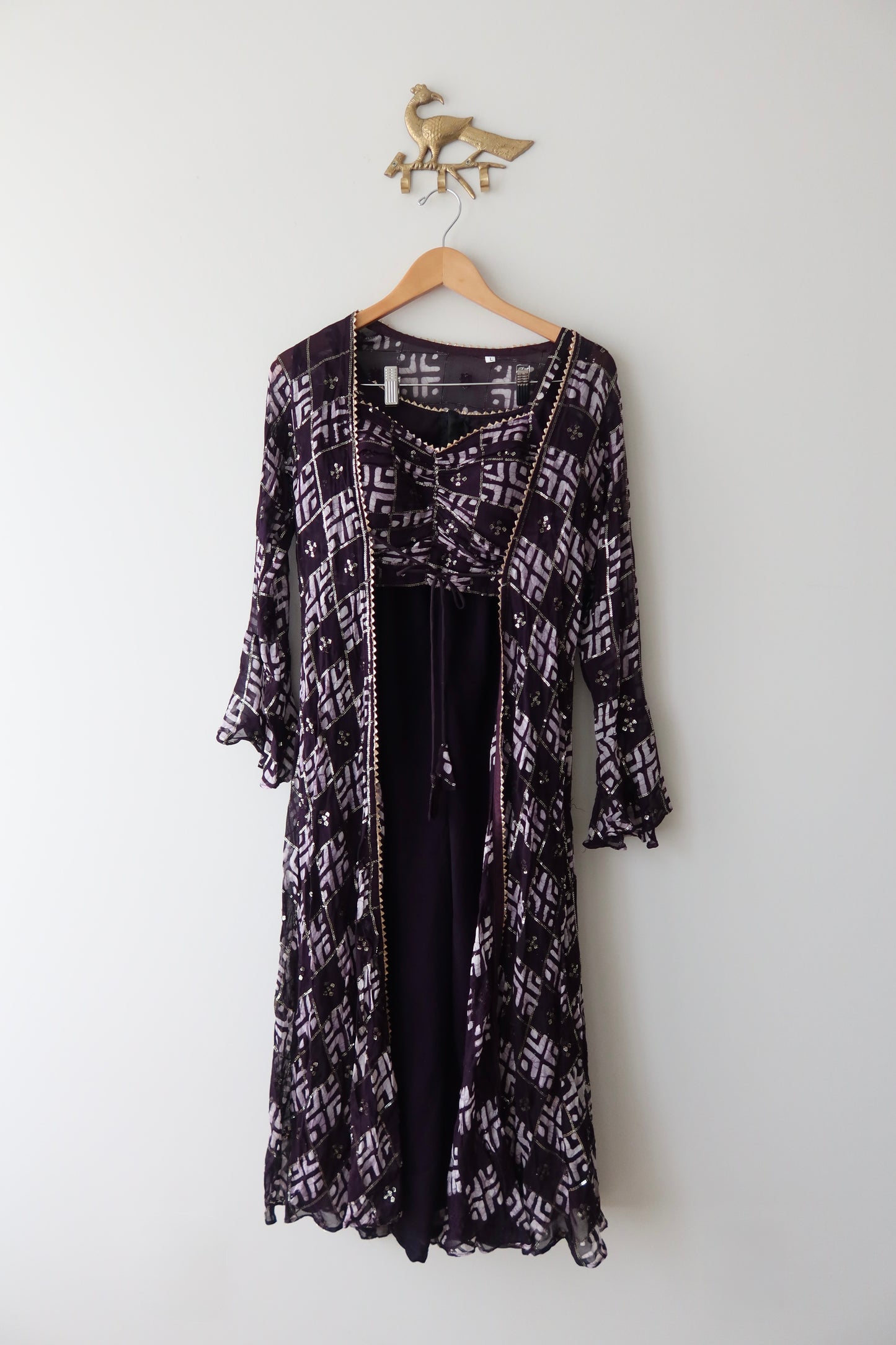 Deep Purple 3-Piece Indo-Western Set