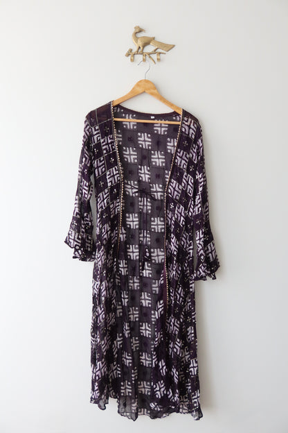 Deep Purple 3-Piece Indo-Western Set