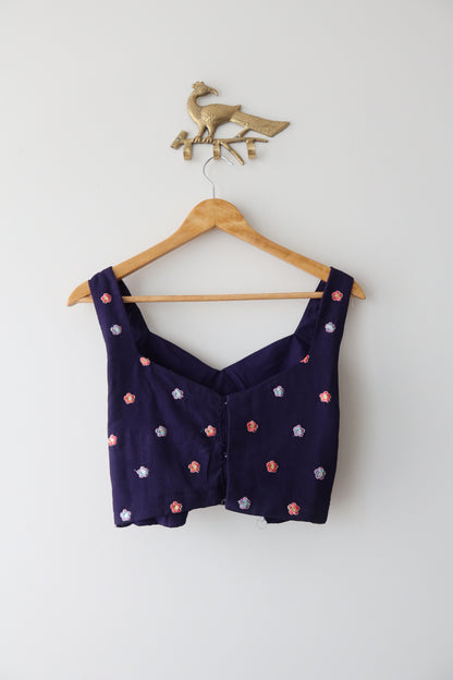 Deep Purple Pleated Skirt Set with Dupatta