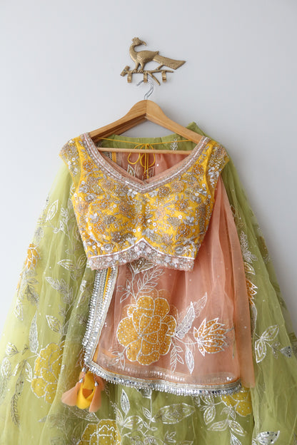 Yummy Sorbet Net Lehenga Set
