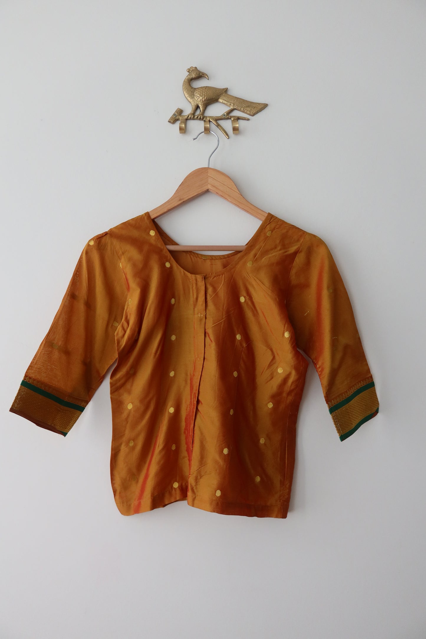 Burnt Orange Silk Skirt & Top Set