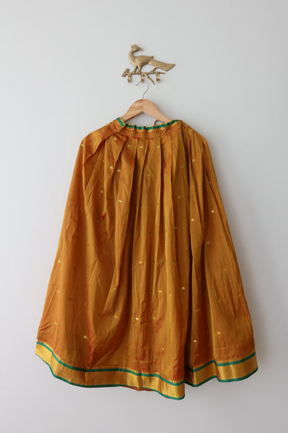 Burnt Orange Silk Skirt & Top Set