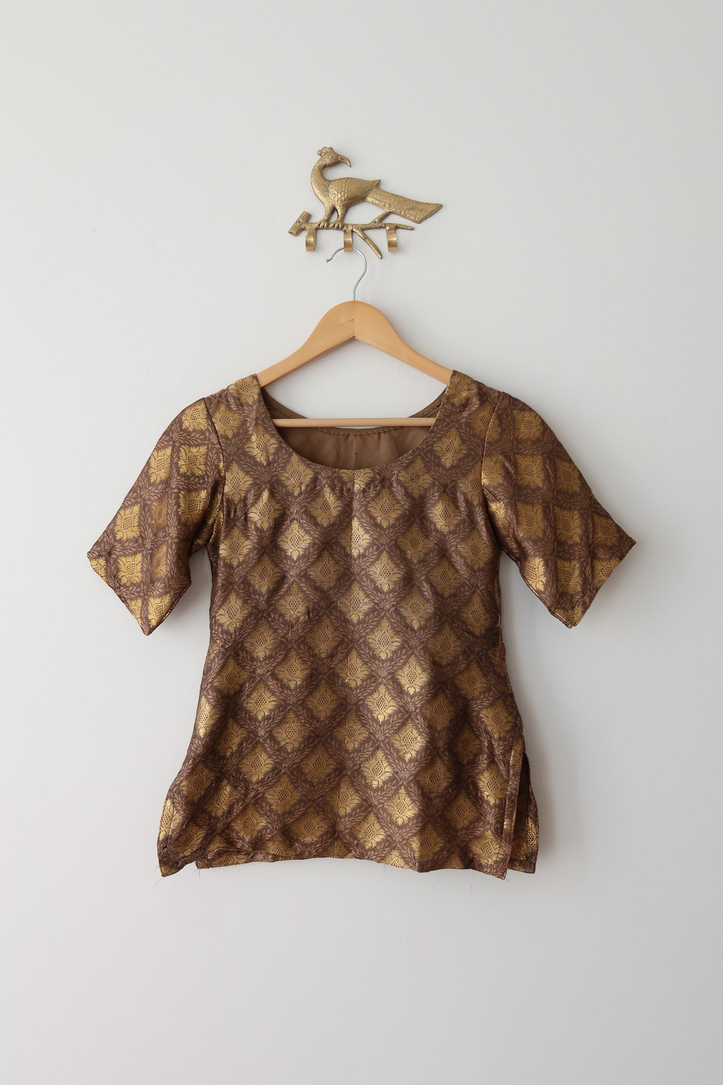 Maroon & Gold Silk Lehenga Set