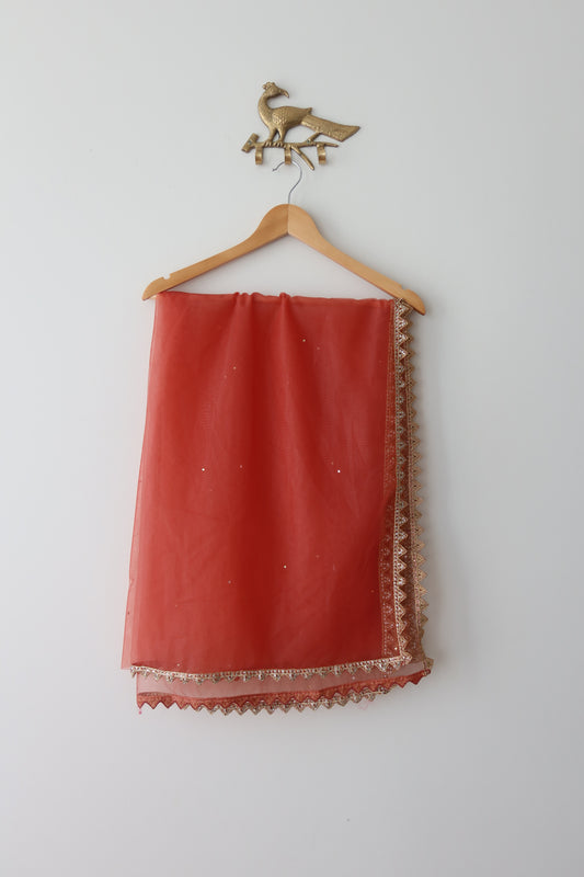 Brand New Lashkaraa Rust Orange Lehenga Set – Unworn with Tags