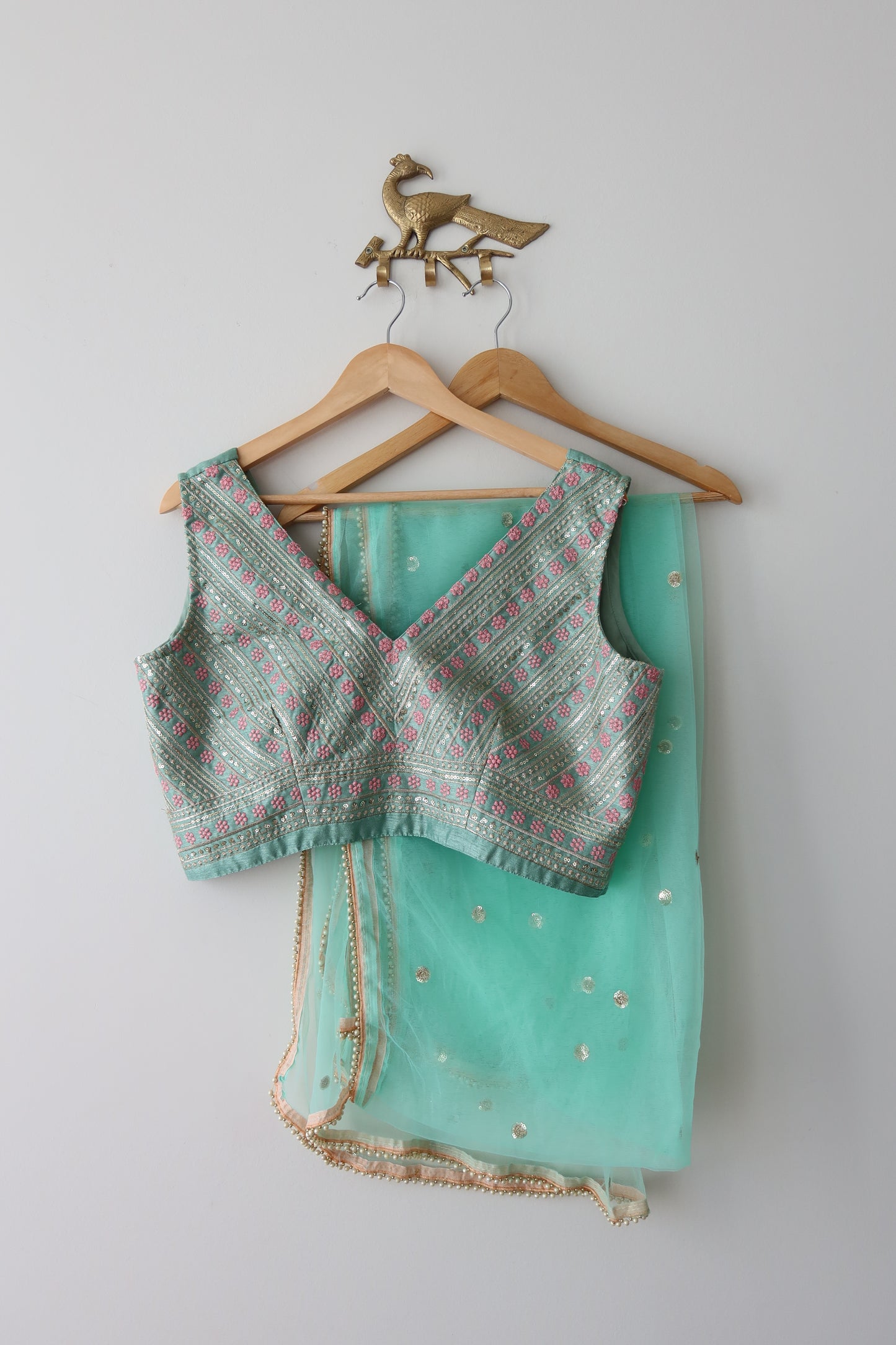 Lightweight Sea Green Lehenga Set