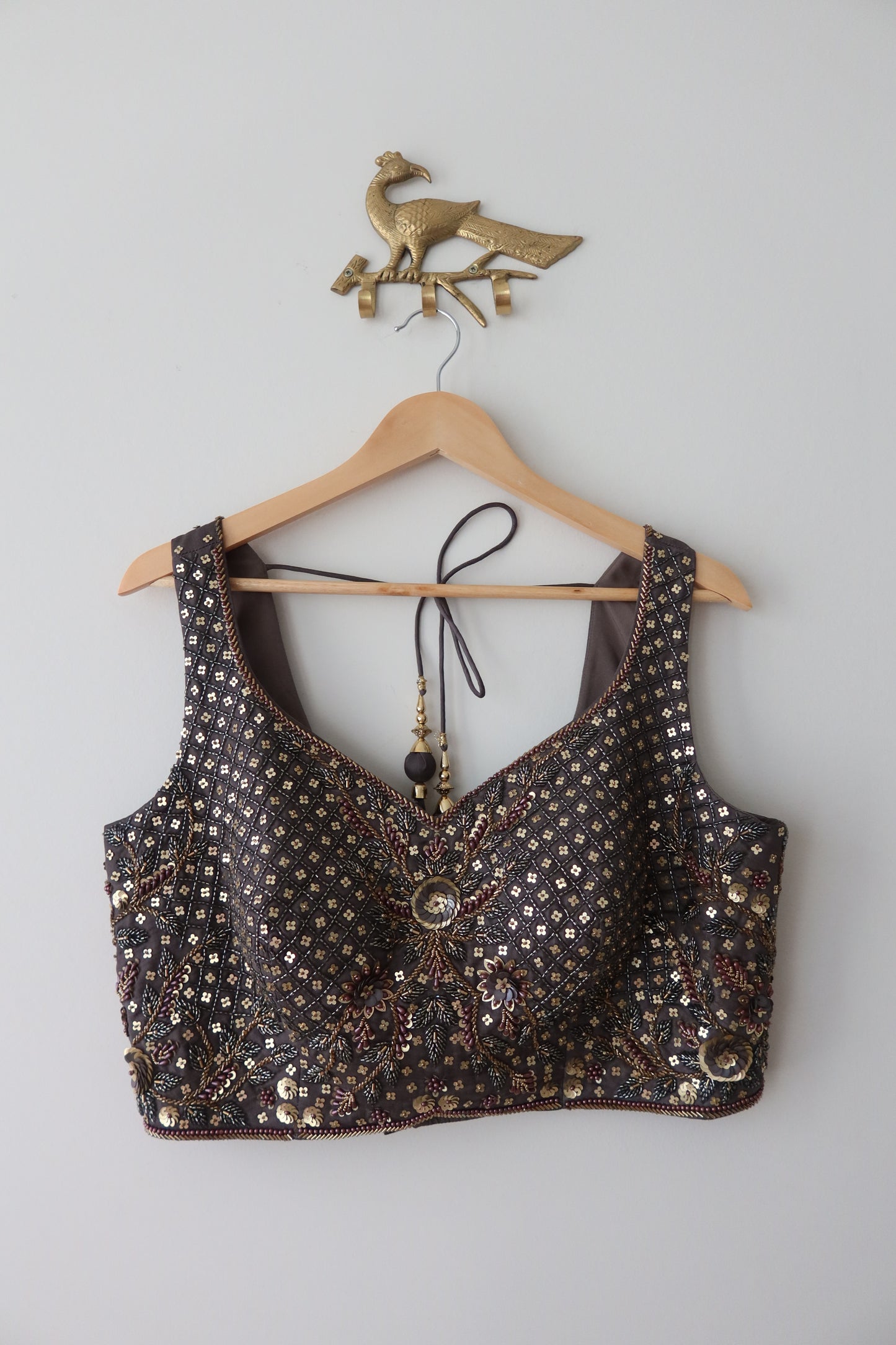 Gray Embellished Lehenga Set