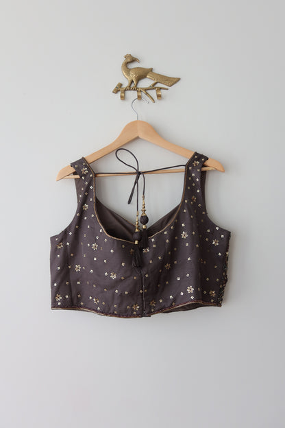 Gray Embellished Lehenga Set