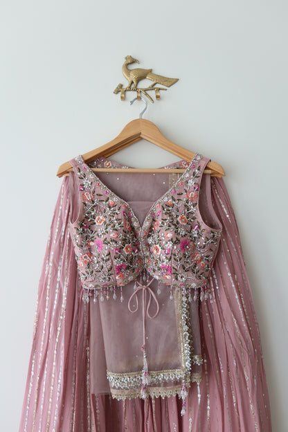 Blush Pink Embellished Lehenga Set