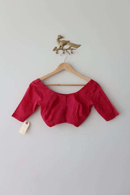 Ruby Pink Silk Wrap Skirt Set