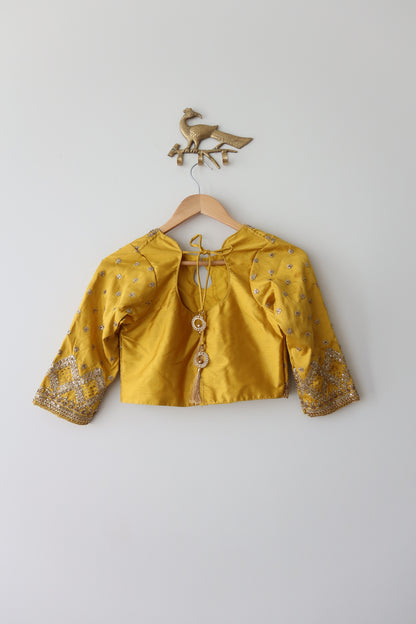 Yellow and White 3-piece Lehenga Set