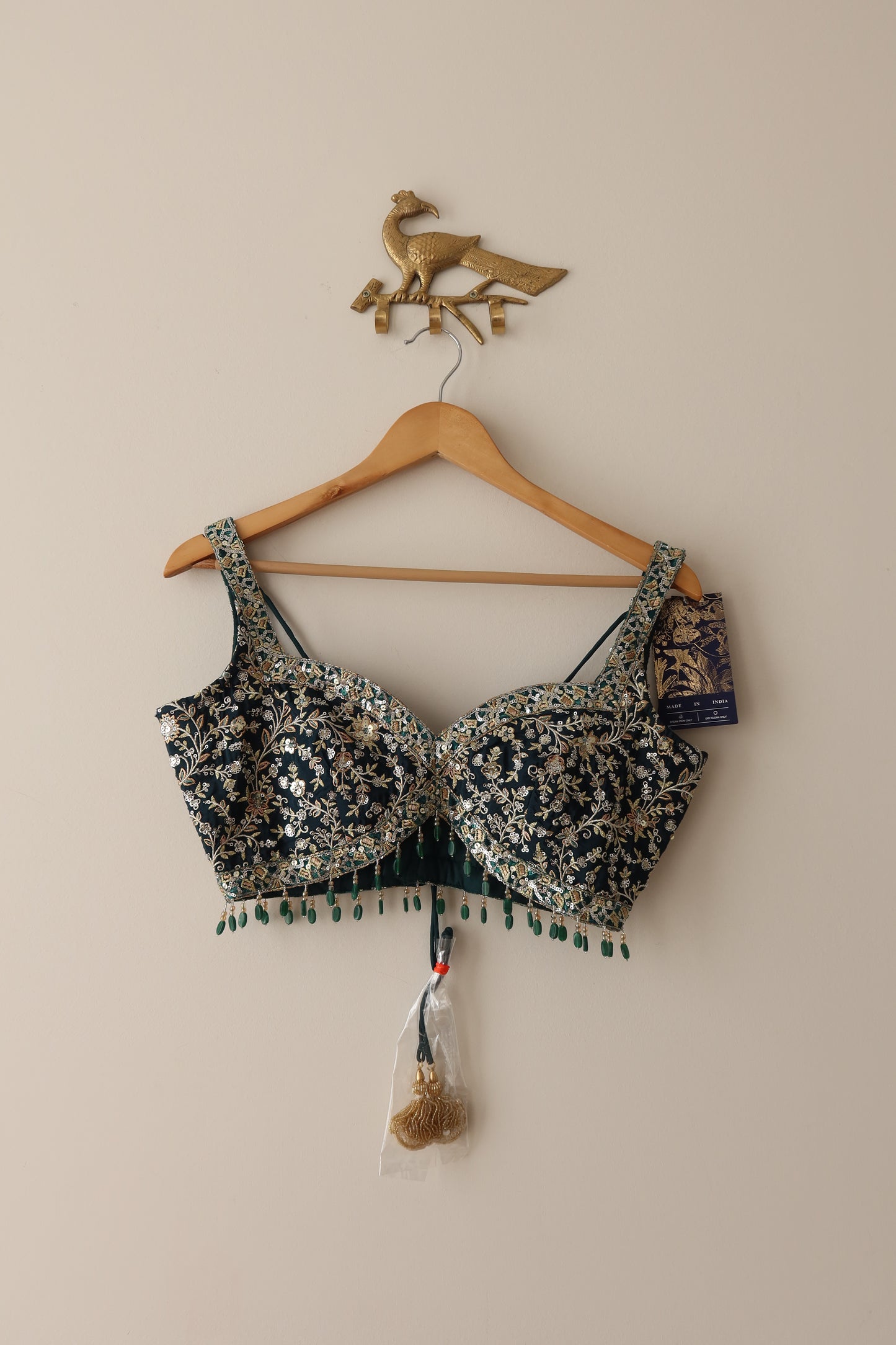 Teal Green Embroidered Lashkaraa Lehenga with Tags