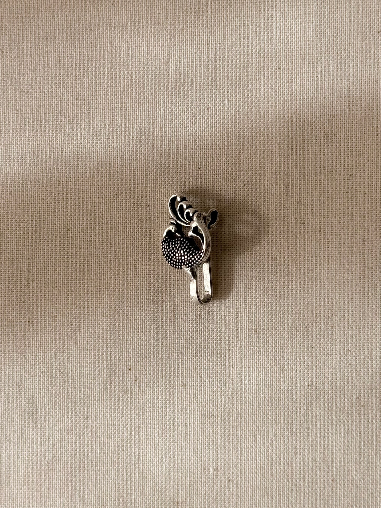 Morni Oxidized Silver Nose Pin/Bugadi - New