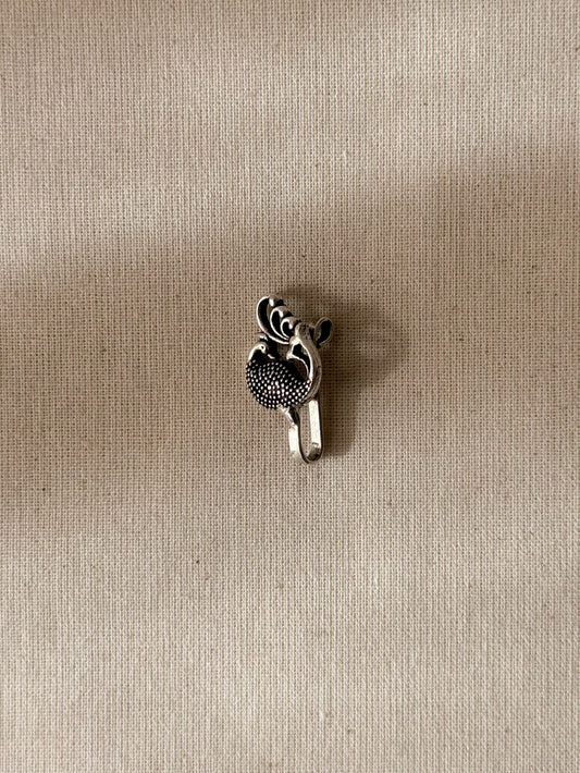 Morni Oxidized Silver Nose Pin/Bugadi - New