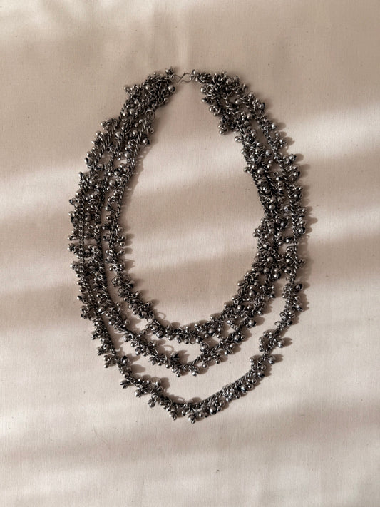 Silver 3 Layered Oxidized Chain - New
