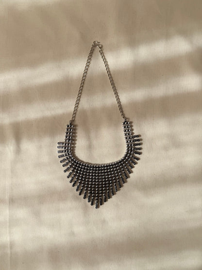 V-Neck Silver Necklace - New