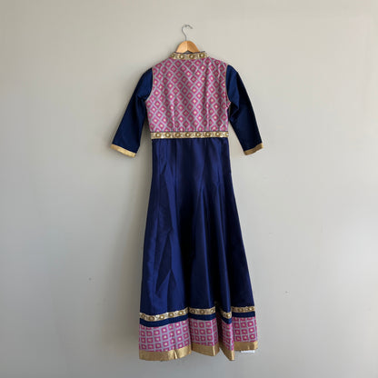Blue & Pink Anarkali Set - Preloved