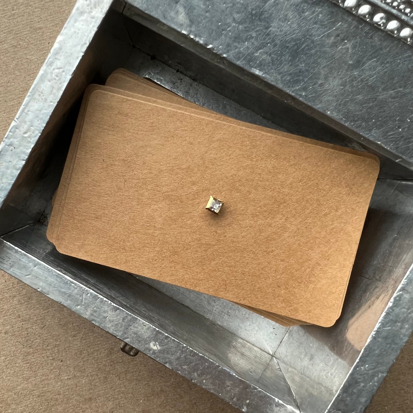 Minimalist Square Nose Ring- New