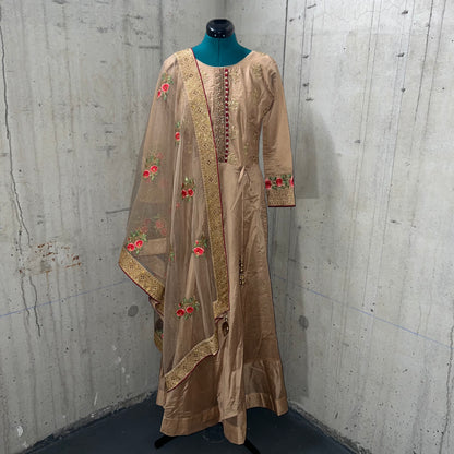 Beige Anarkali Set - Preloved