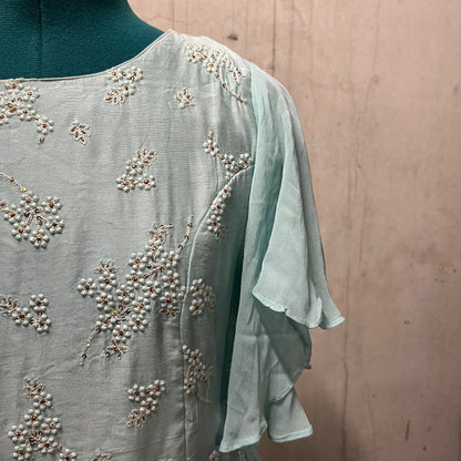 Baby Blue Sharara Set - Preloved, 40