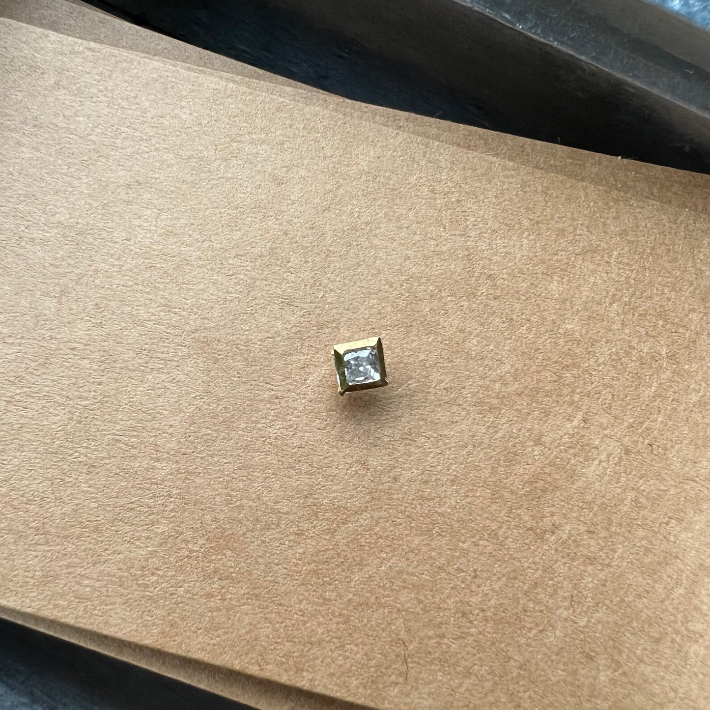 Minimalist Square Nose Ring- New