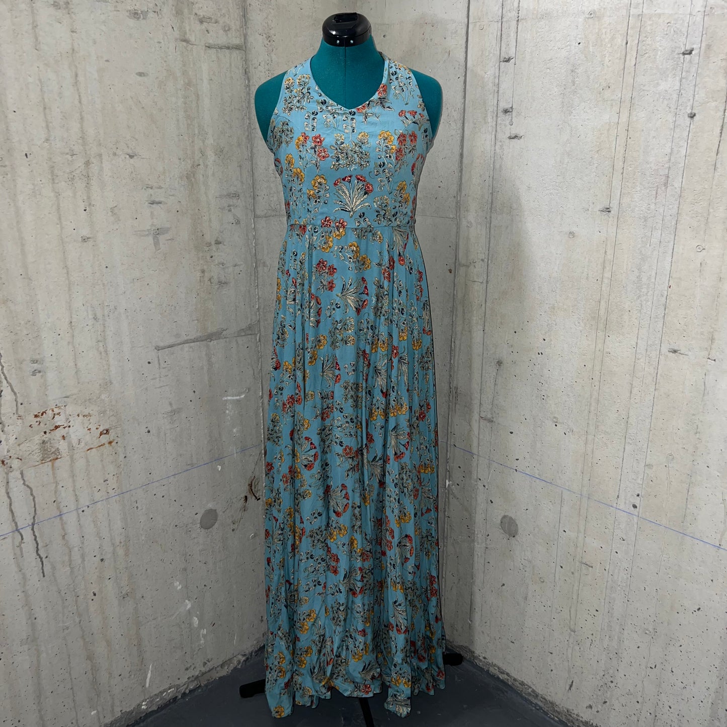 Baby Blue Halter Dress- Preloved, 40