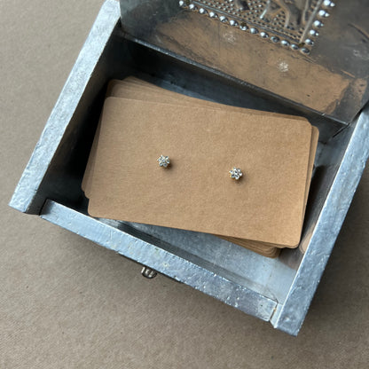 Small Gem Flower Nose Ring - Handcrafted, New