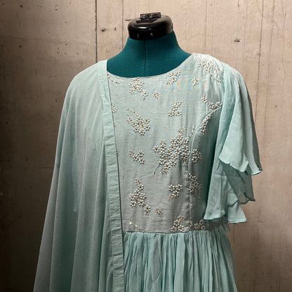 Baby Blue Sharara Set - Preloved, 40