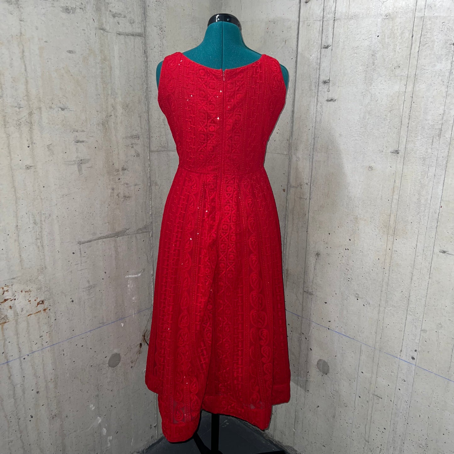 Red Chikankari Anarkali Top - Preloved