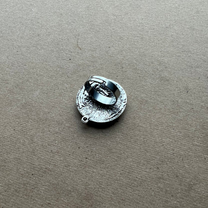 Intricately Designed Traditional Silver Oxidized Ring - New